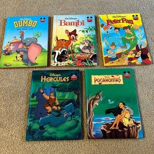 Lot of  5 Vintage Hardcover Disney Books